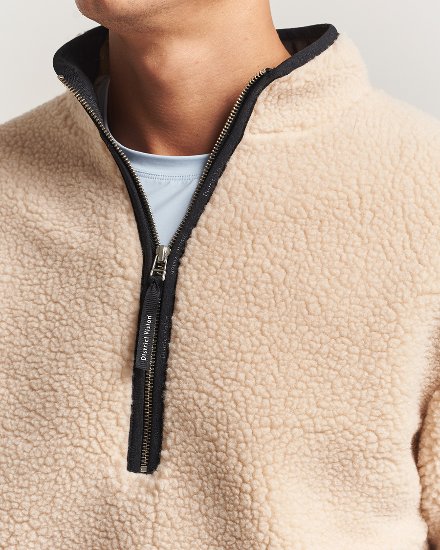 Hombres | Jerséis y prendas de punto | District Vision | Heavyweight Half Zip Pile Fleece Quartz
