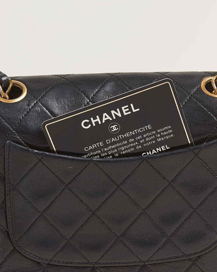Hombres | Chanel Pre-Owned Classic Mini Flap Bag Black | Chanel Pre-Owned | Classic Mini Flap Bag Black