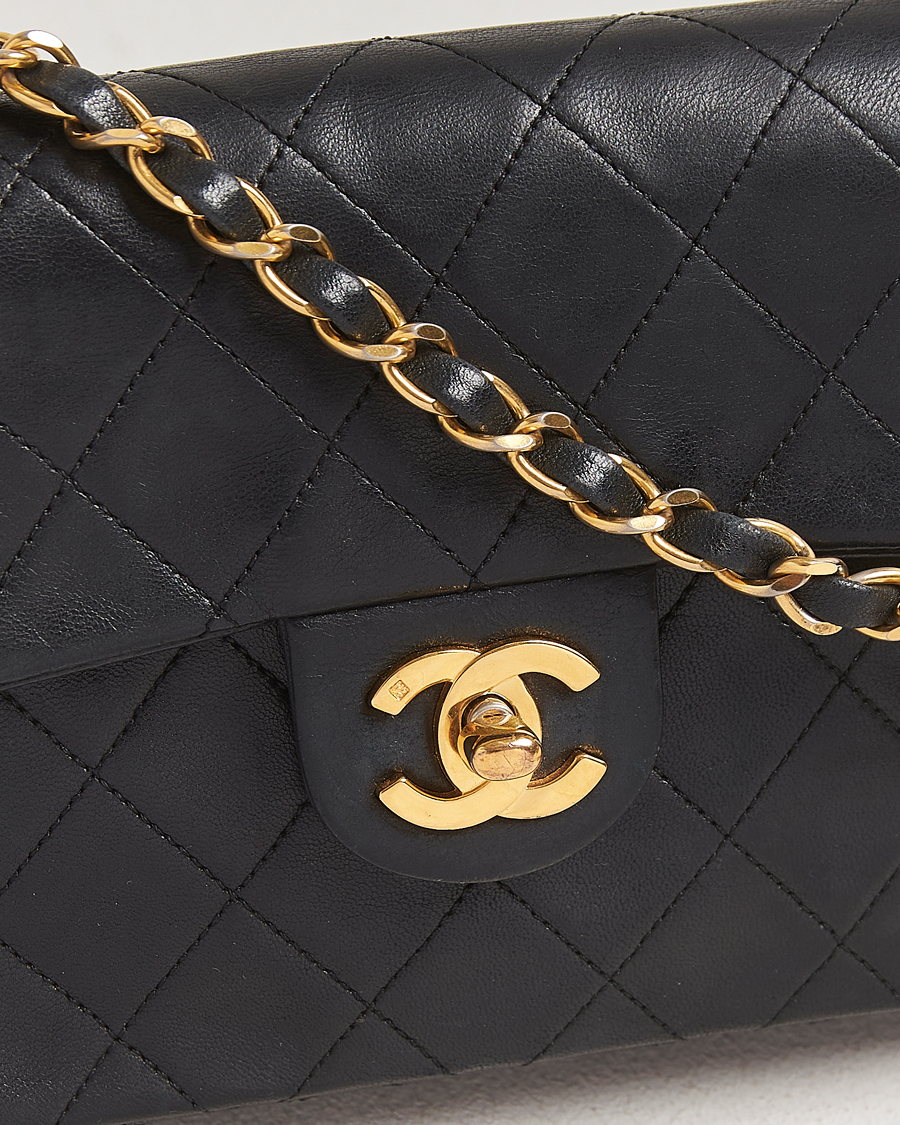 Hombres | Chanel Pre-Owned Classic Mini Flap Bag Black | Chanel Pre-Owned | Classic Mini Flap Bag Black
