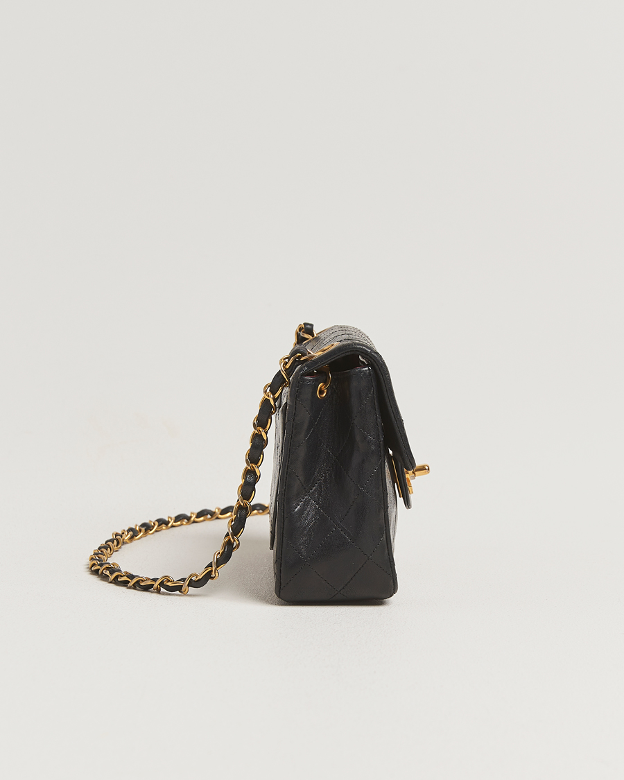 Hombres | Chanel Pre-Owned Classic Mini Flap Bag Black | Chanel Pre-Owned | Classic Mini Flap Bag Black