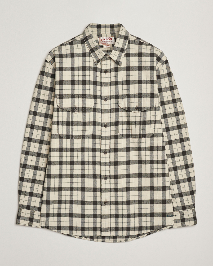 Hombres | Camisas | Filson | Checked Alaskan Guide Shirt Cream/Grey