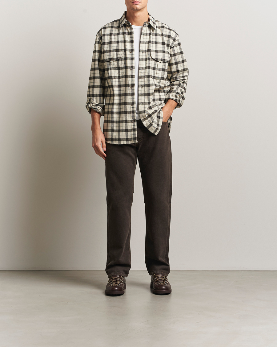 Hombres | Camisas | Filson | Checked Alaskan Guide Shirt Cream/Grey