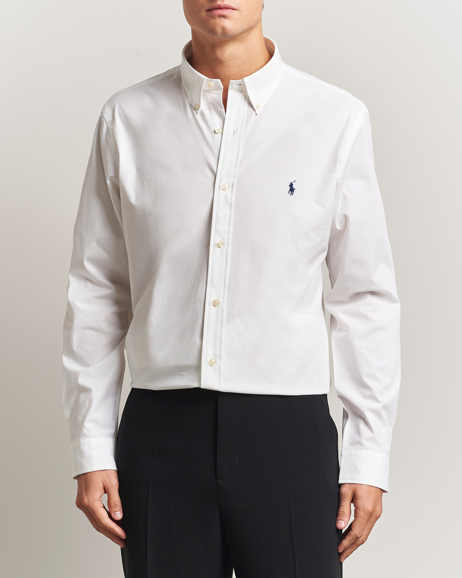 Hombres | Camisas | Polo Ralph Lauren | Custom Fit Stretch Poplin Shirt White