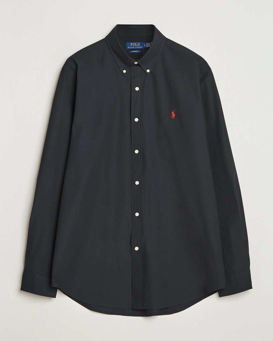 Hombres | Camisas | Polo Ralph Lauren | Custom Fit Stretch Poplin Shirt Polo Black