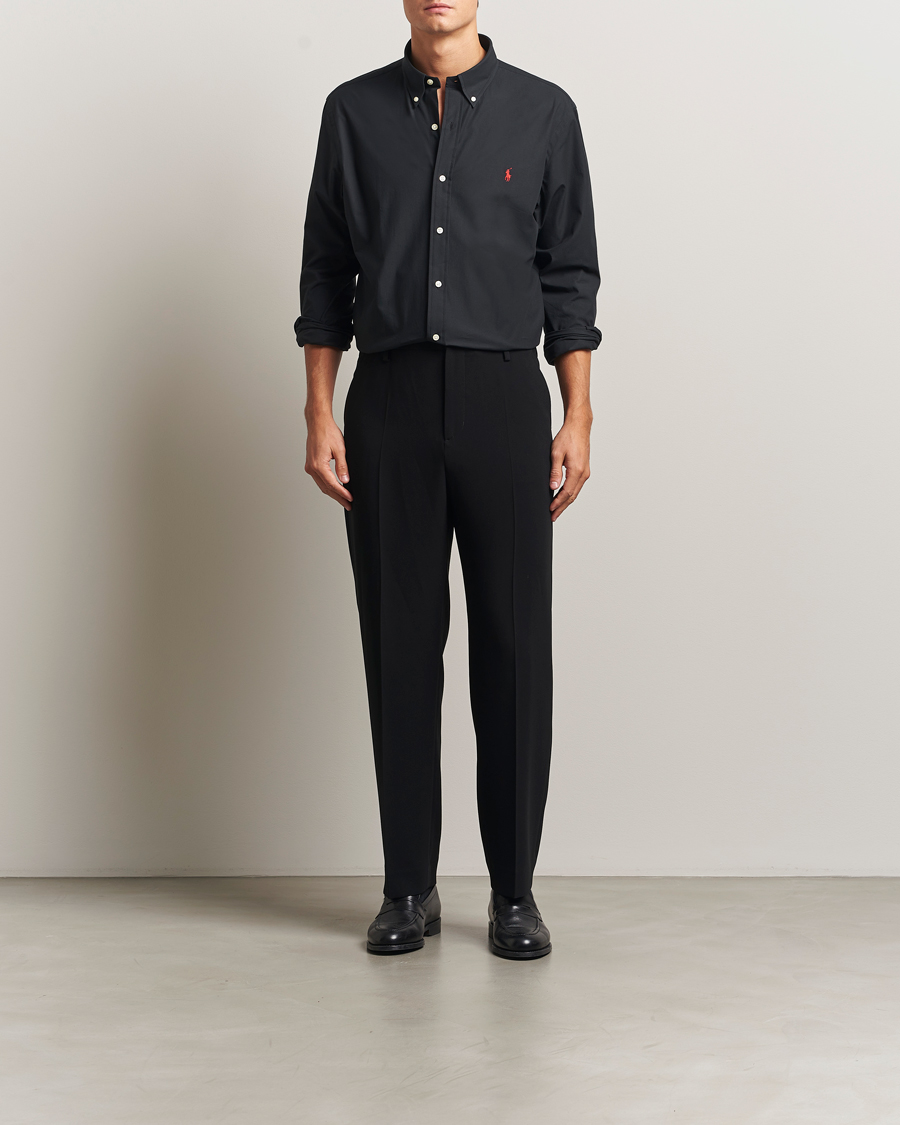 Hombres | Camisas | Polo Ralph Lauren | Custom Fit Stretch Poplin Shirt Polo Black