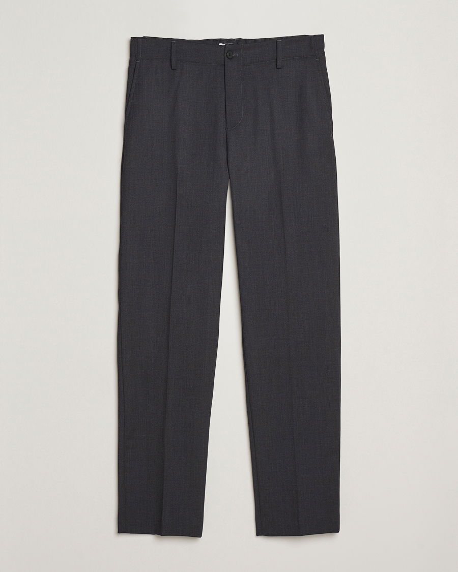 Hombres | Pantalones | Filippa K | Troy Tailored Drawstring Trousers Mid Grey