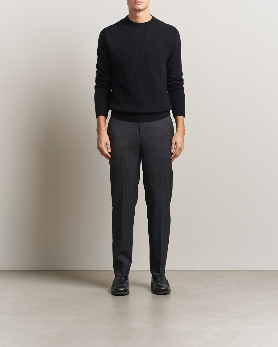 Hombres | Pantalones | Filippa K | Troy Tailored Drawstring Trousers Mid Grey