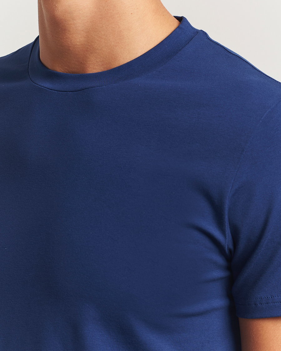 Hombres | Camisetas | Filippa K | Soft Lycra T-Shirt Royal Navy