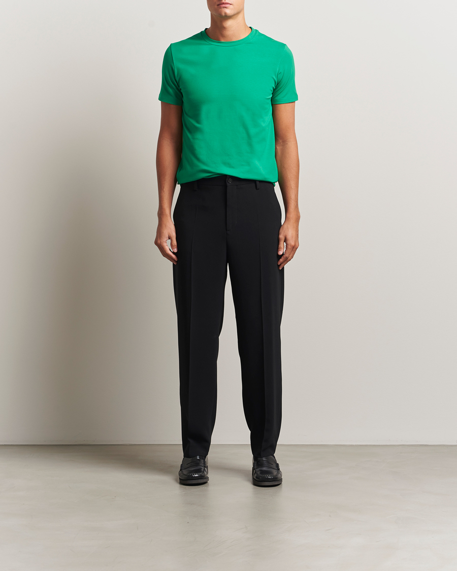 Hombres | Camisetas | Filippa K | Soft Lycra T-Shirt Apple Green