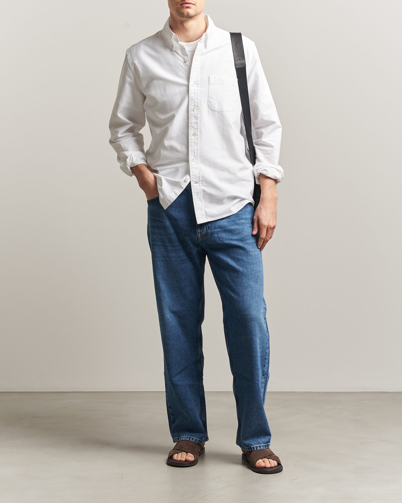Hombres | Camisas | A Day's March | Classic Oxford Shirt White