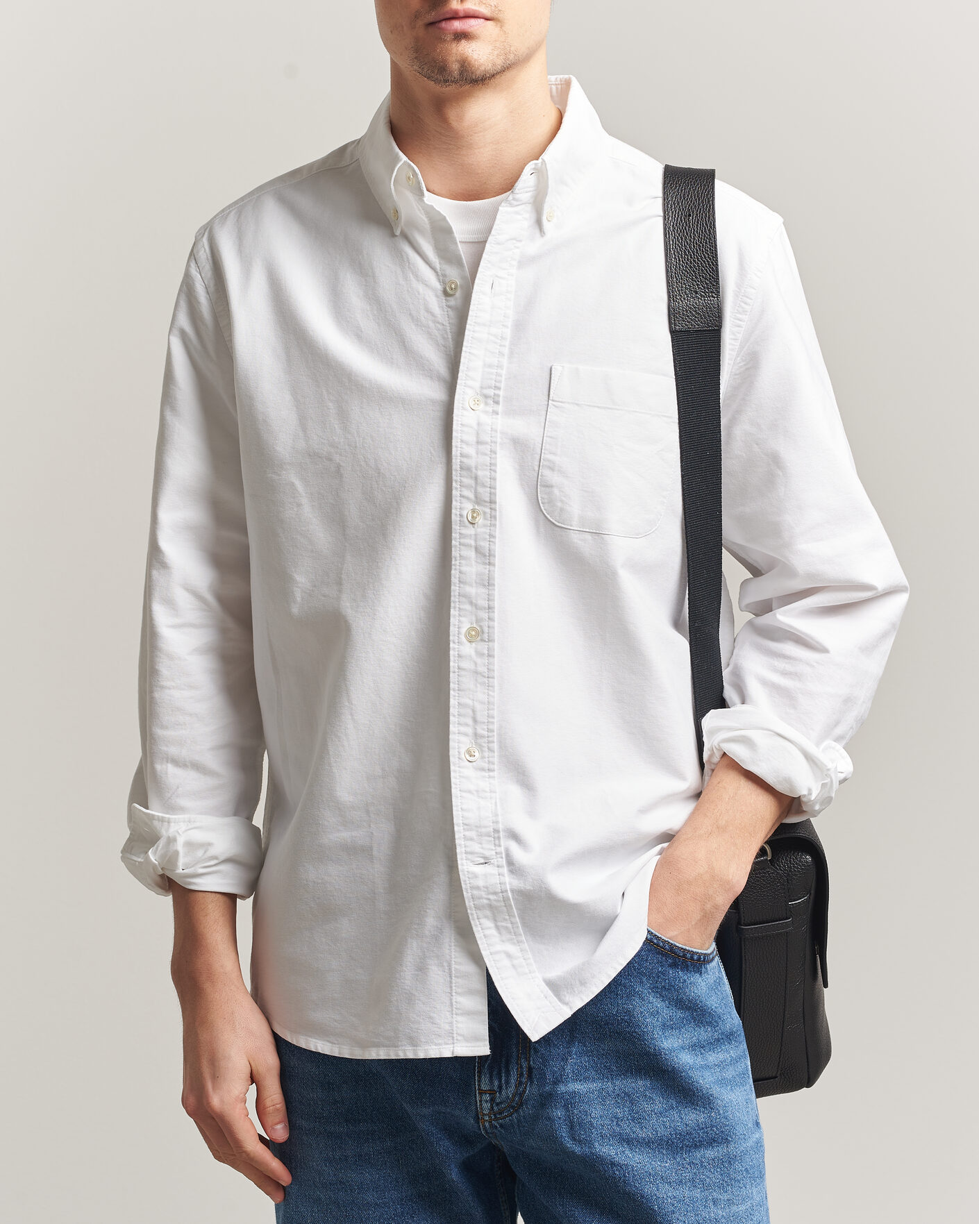 Hombres | Camisas | A Day's March | Classic Oxford Shirt White
