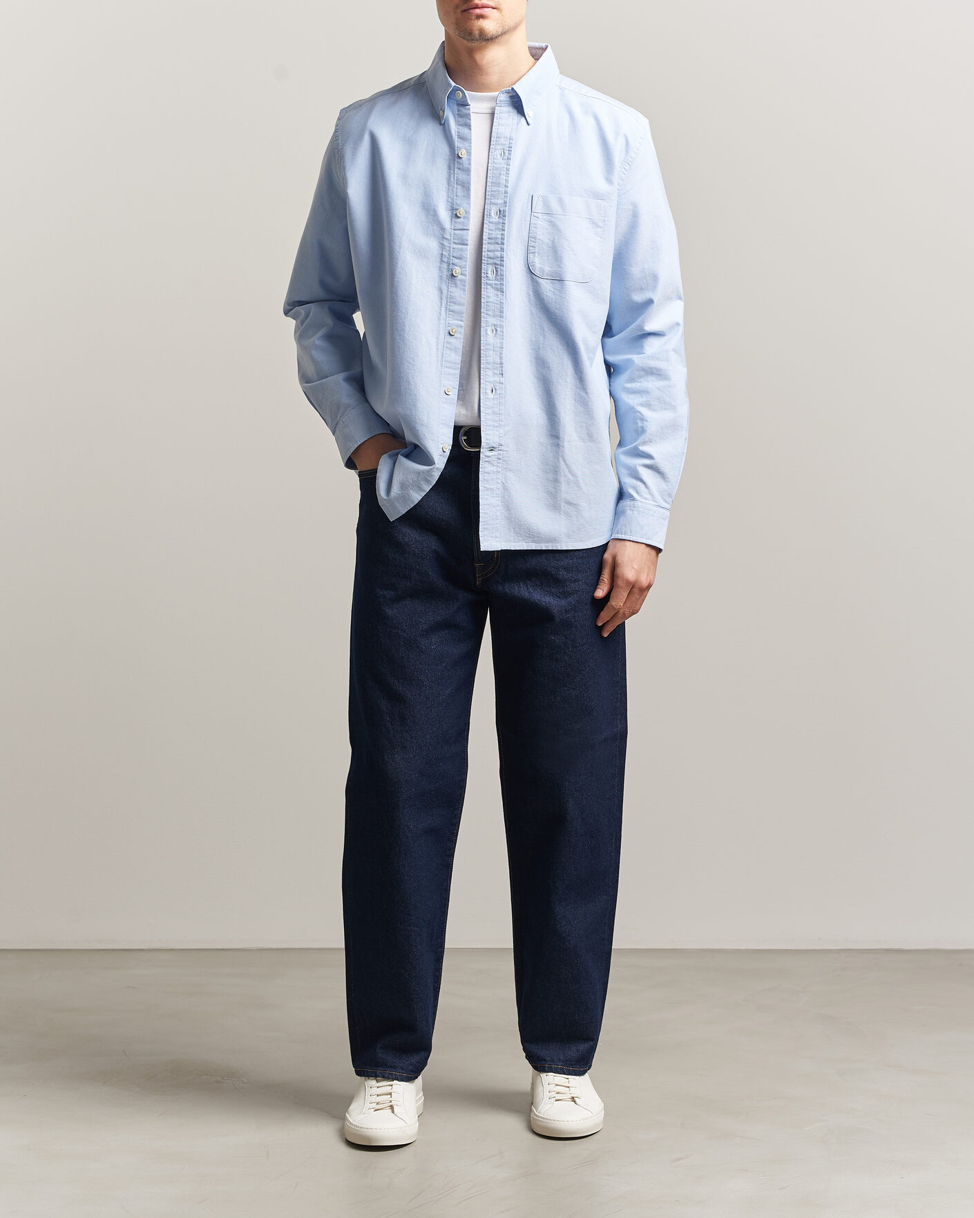 Hombres | Camisas | A Day's March | Classic Oxford Shirt Light Blue