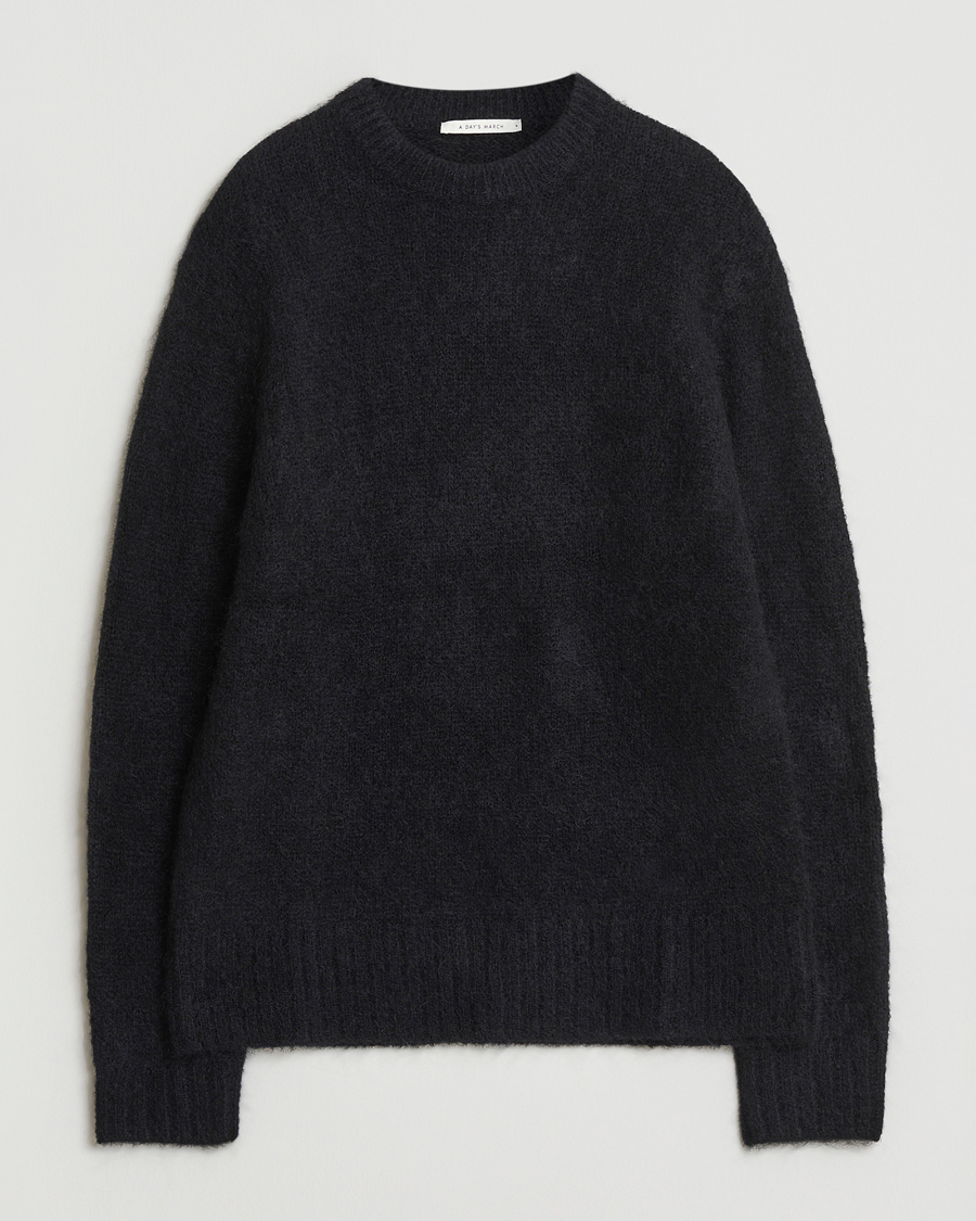 Hombres | Jerséis y prendas de punto | A Day's March | Tietar Mohair Sweater Black