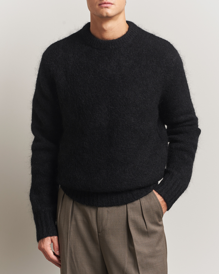 Hombres | Jerséis y prendas de punto | A Day's March | Tietar Mohair Sweater Black