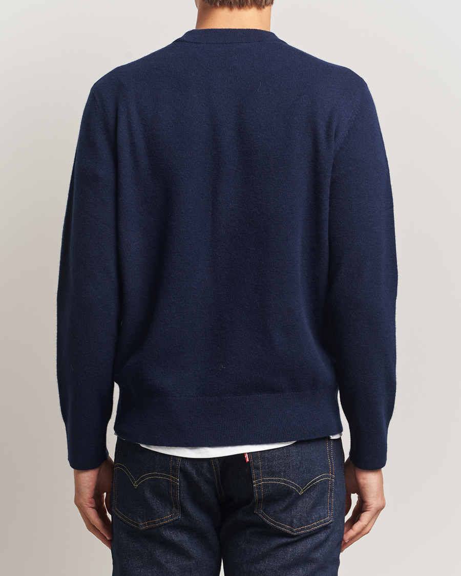 Hombres | Jerséis y prendas de punto | A Day's March | Marlow Cashmere Blend Sweater Navy