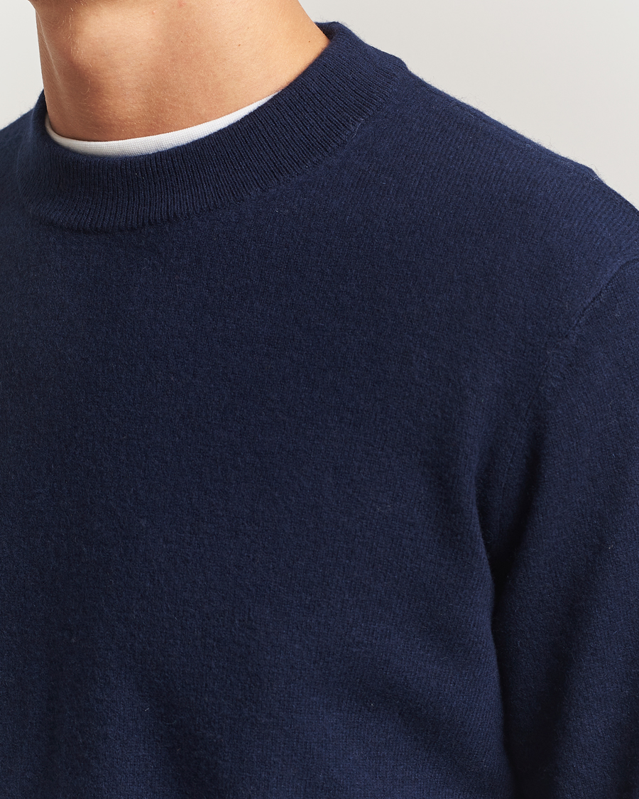Hombres | Jerséis y prendas de punto | A Day's March | Marlow Cashmere Blend Sweater Navy