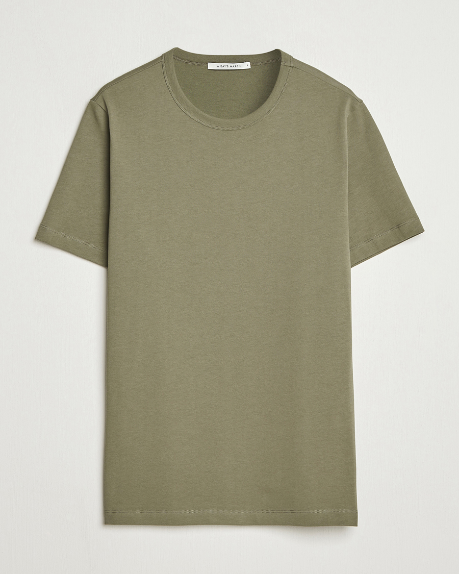 Hombres | Camisetas | A Day's March | Heavyweight T-Shirt Smoke Olive