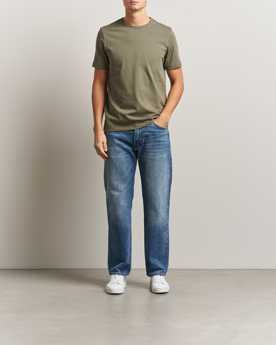 Hombres | Camisetas | A Day's March | Heavyweight T-Shirt Smoke Olive