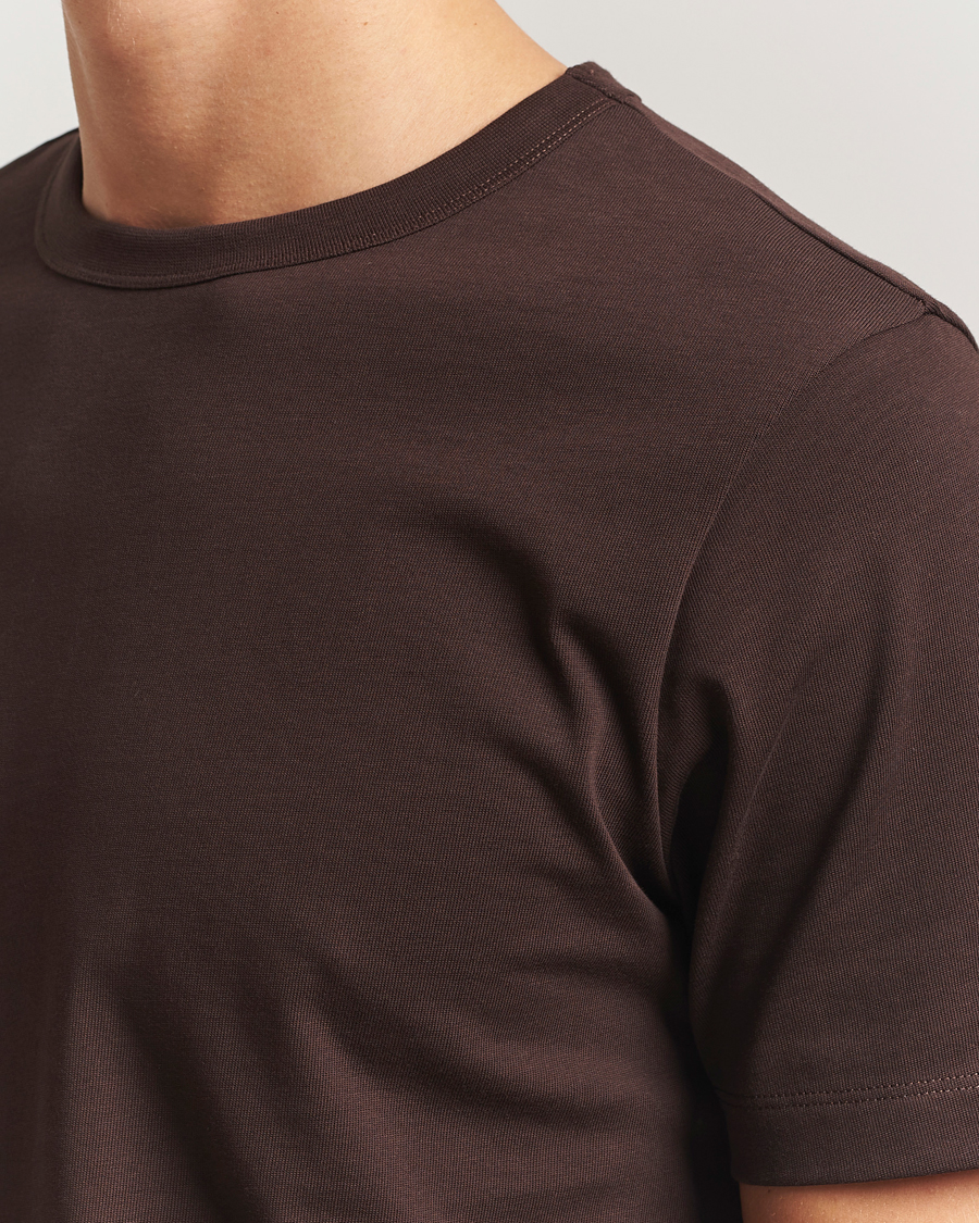 Hombres | Camisetas | A Day's March | Heavyweight T-Shirt Dark Brown