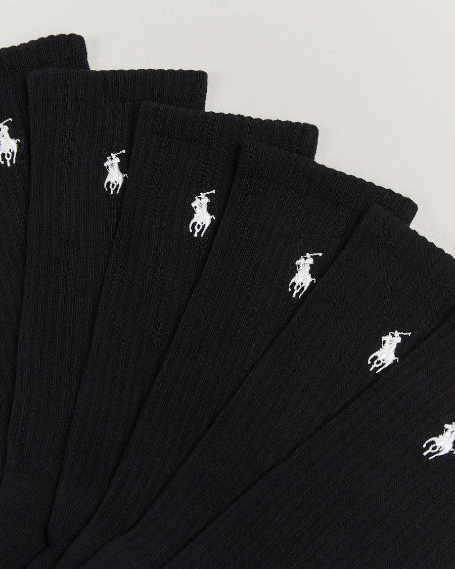 Hombres | Ropa interior y calcetines | Polo Ralph Lauren | 6-Pack Cotton Crew Socks Black
