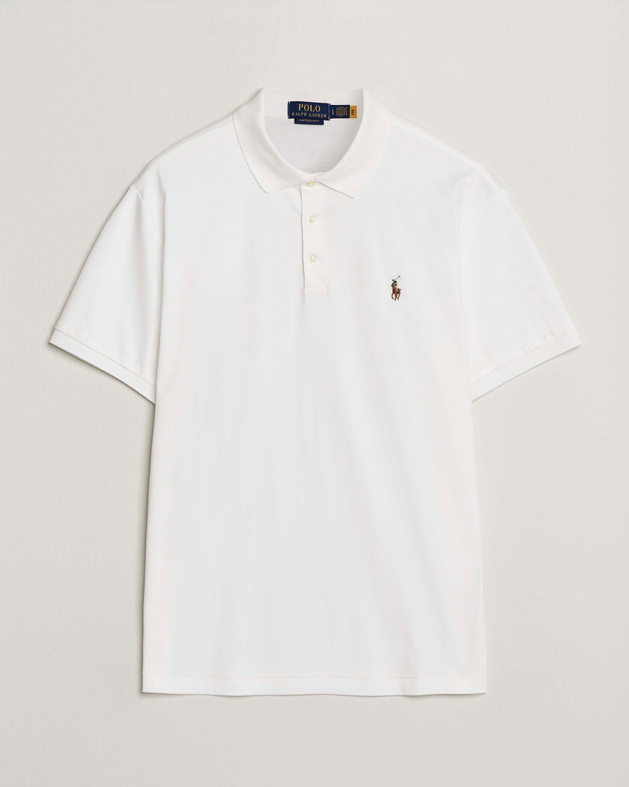 Hombres | Polos | Polo Ralph Lauren | Custom Slim Fit Cotton Polo White