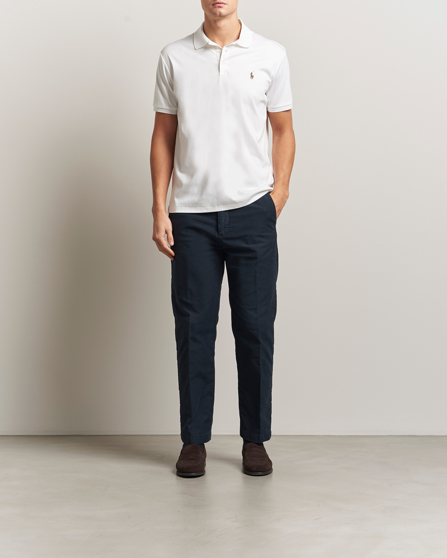 Hombres | Polos | Polo Ralph Lauren | Custom Slim Fit Cotton Polo White