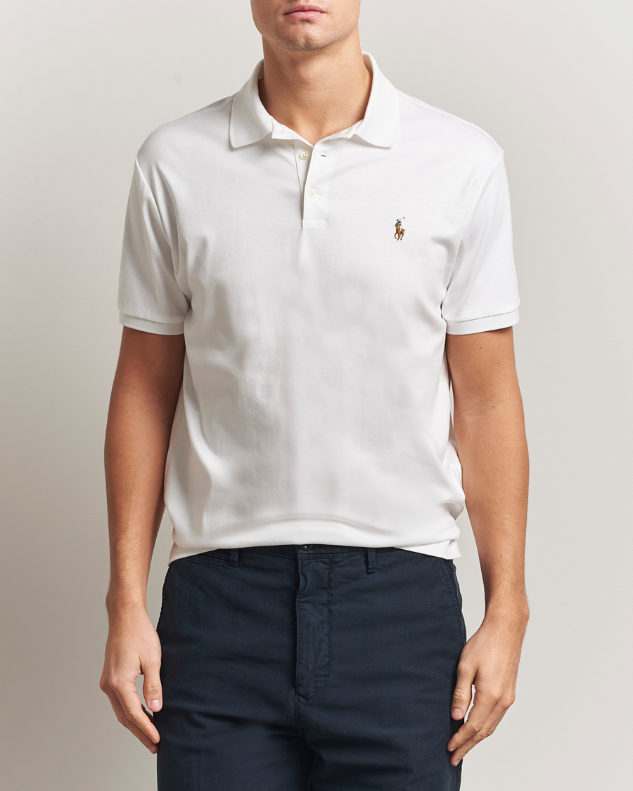Hombres | Polos | Polo Ralph Lauren | Custom Slim Fit Cotton Polo White