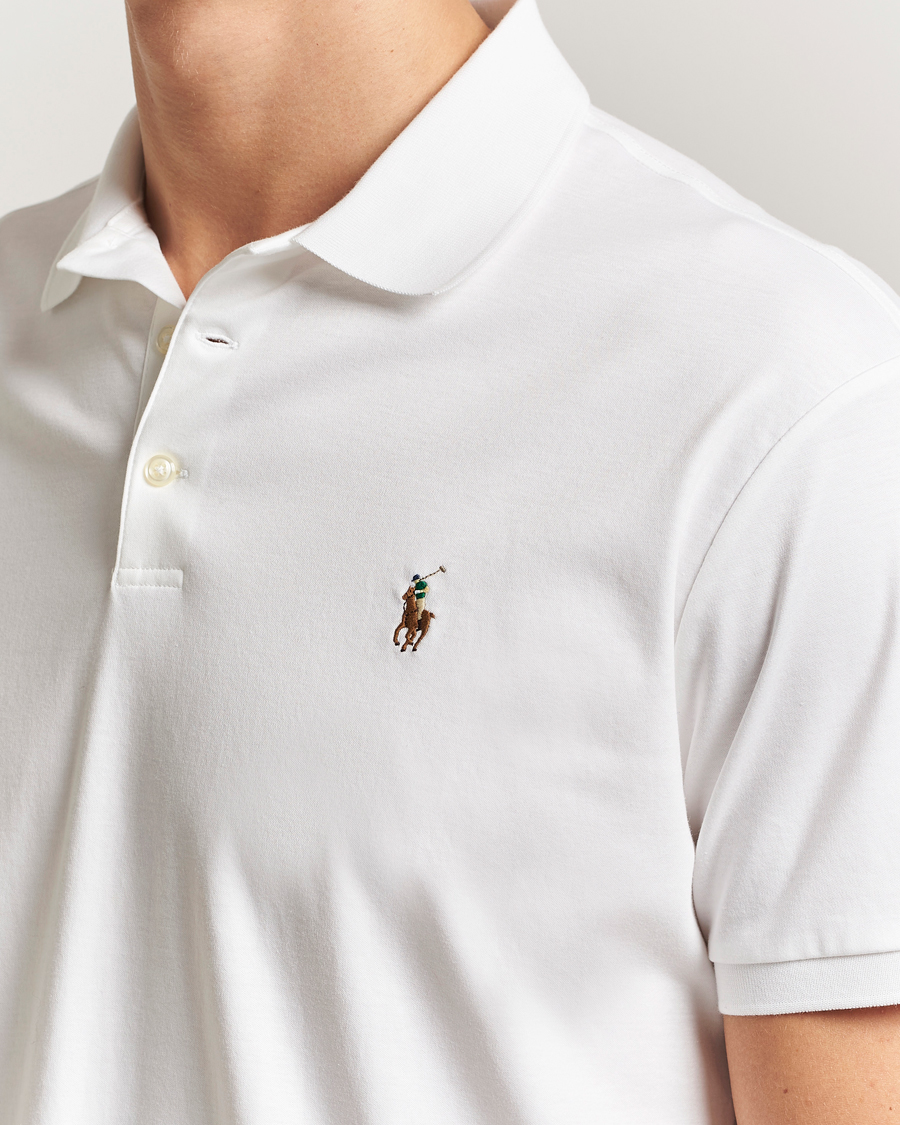 Hombres | Polos | Polo Ralph Lauren | Custom Slim Fit Cotton Polo White