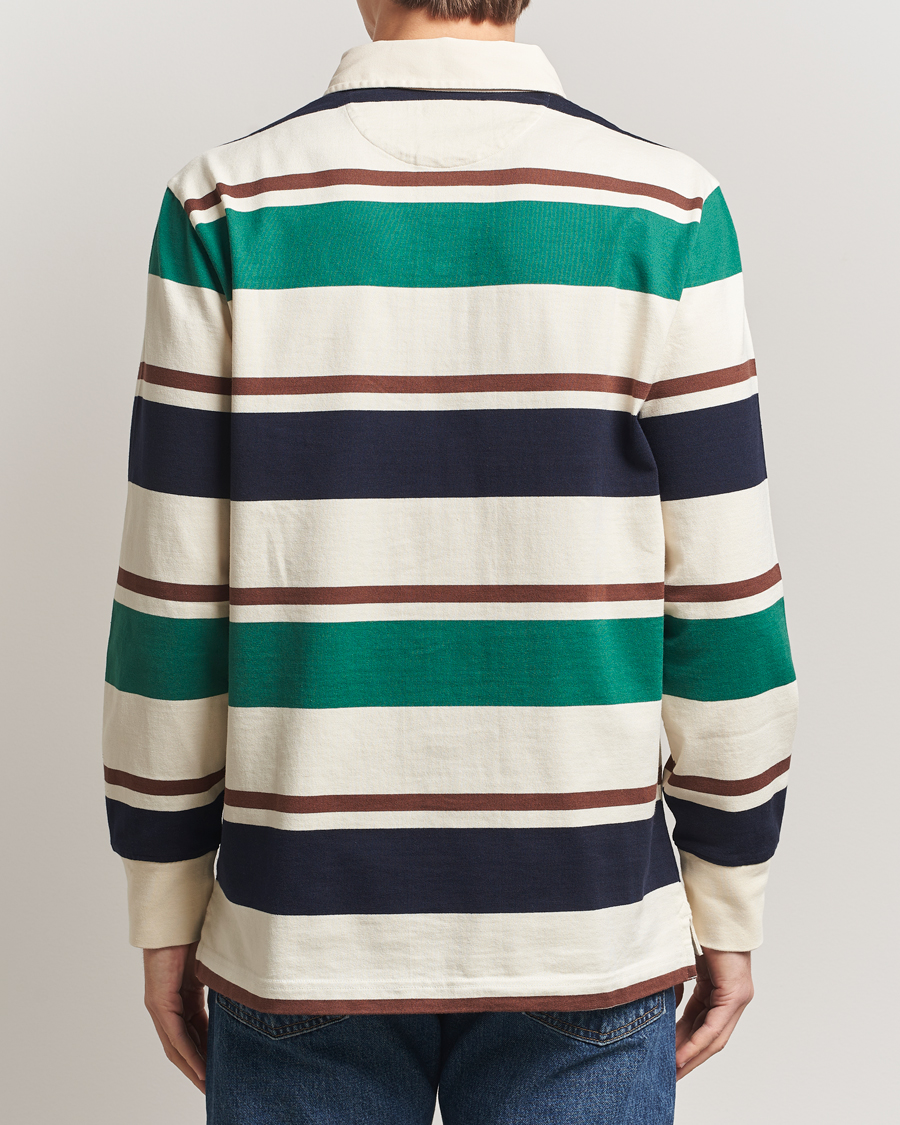 Hombres | Jerséis y prendas de punto | GANT | Striped Heavy Rugger Cream Multi