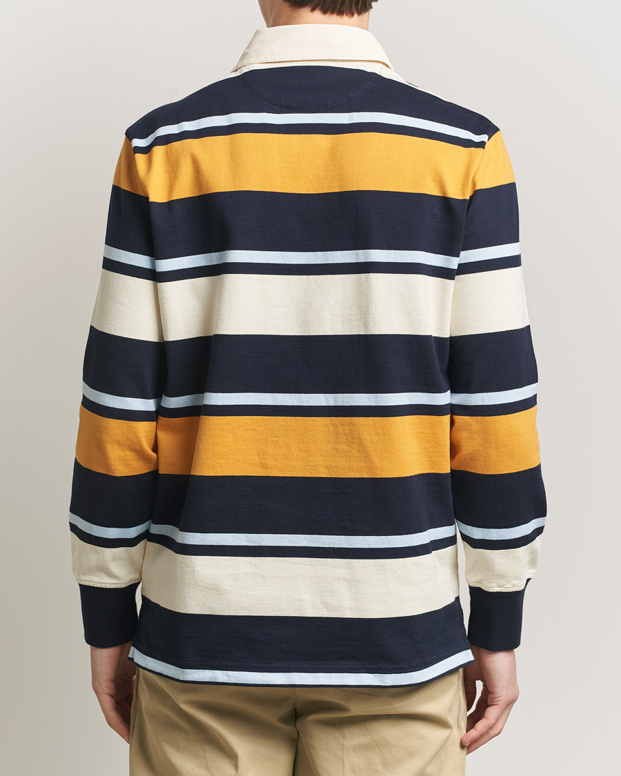 Hombres | Jerséis y prendas de punto | Gant | Striped Heavy Rugger Evening Blue Multi