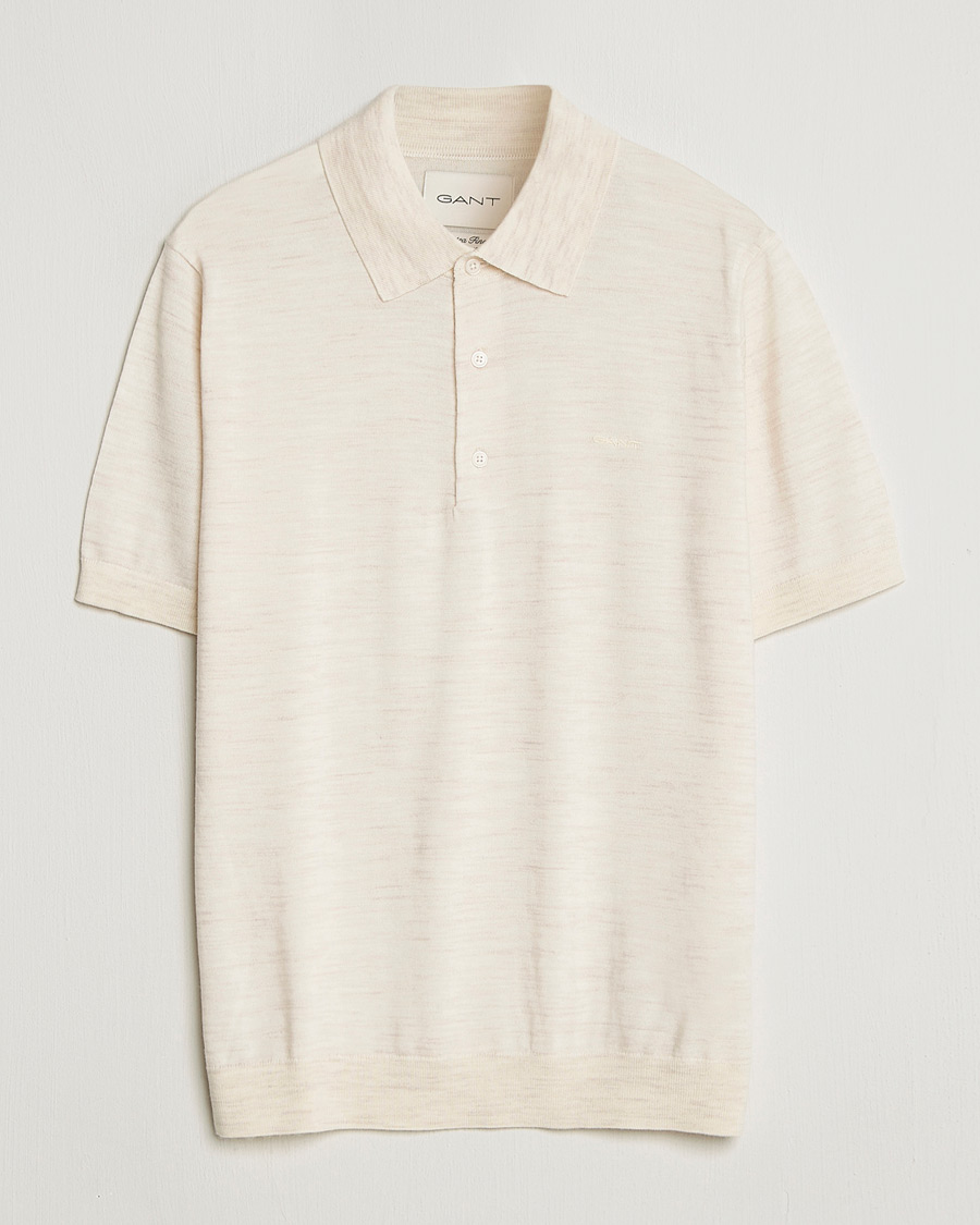 Hombres | Polos | Gant | Extrafine Merino Polo Seed Melange