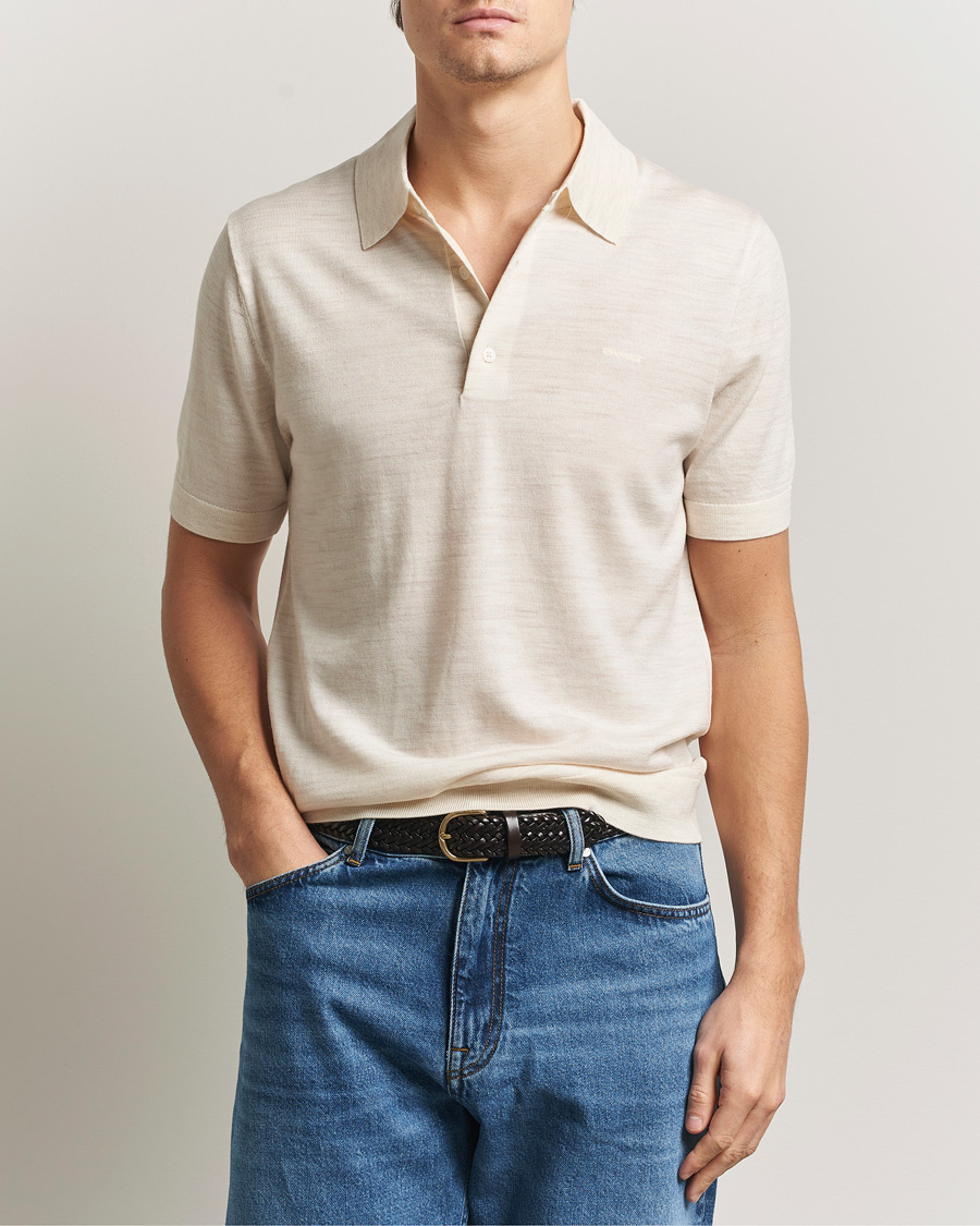 Hombres | Polos | Gant | Extrafine Merino Polo Seed Melange