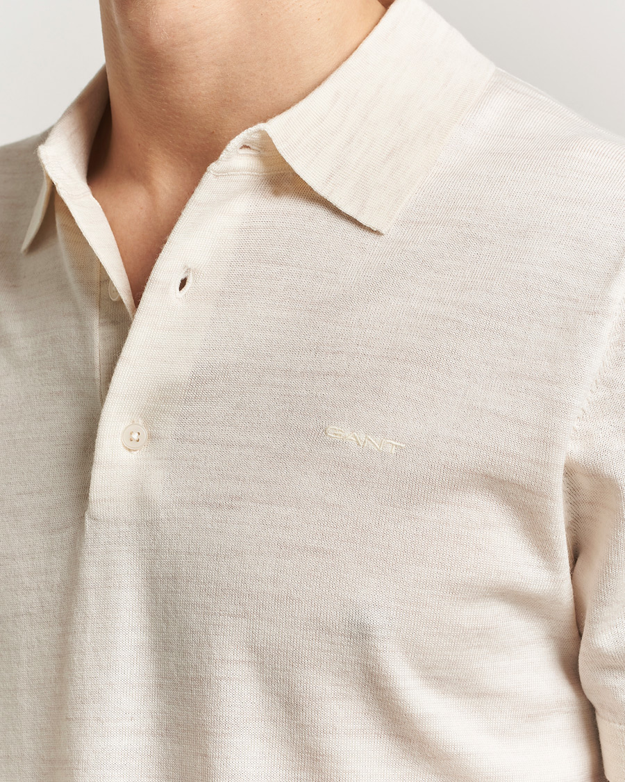 Hombres | Polos | Gant | Extrafine Merino Polo Seed Melange