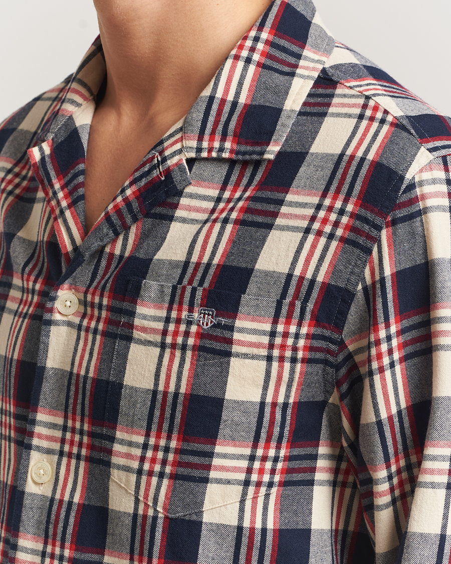 Hombres | Pijamas y batas | GANT | Flannel Checked Pyjama Set Ruby Red