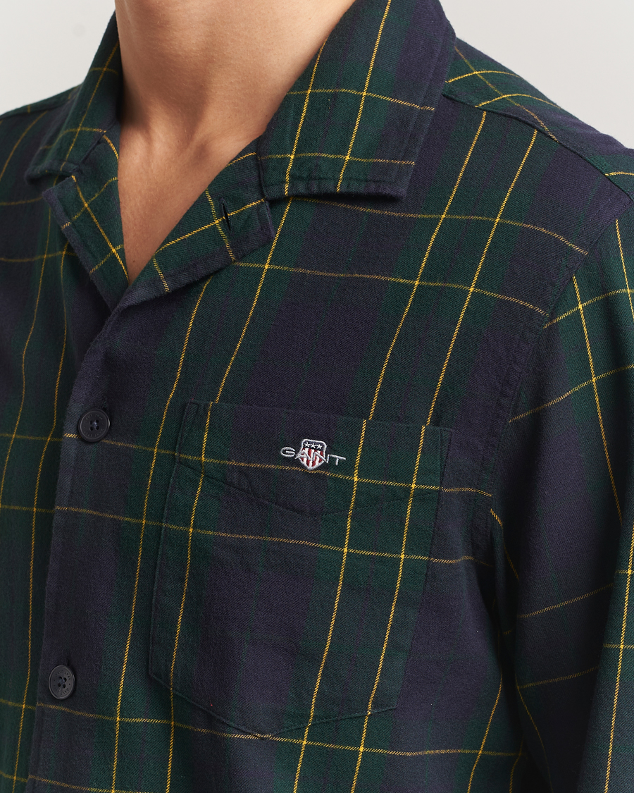 Hombres | Pijamas y batas | GANT | Flannel Checked Pyjama Set Forest Green
