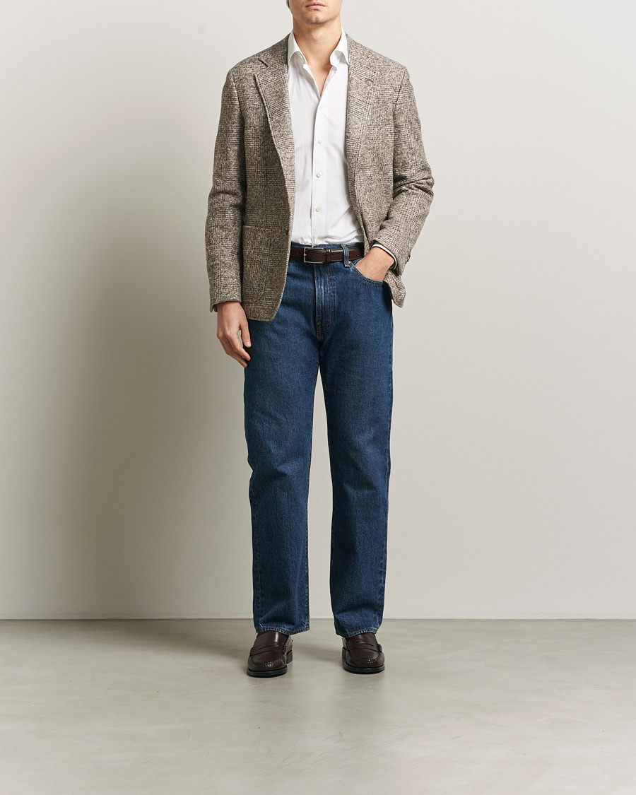 Hombres | Blazers | GANT | Wool Checked Blazer Seed Melange