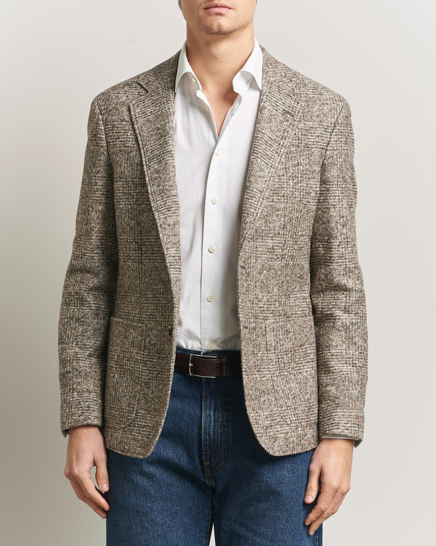 Hombres | Blazers | GANT | Wool Checked Blazer Seed Melange