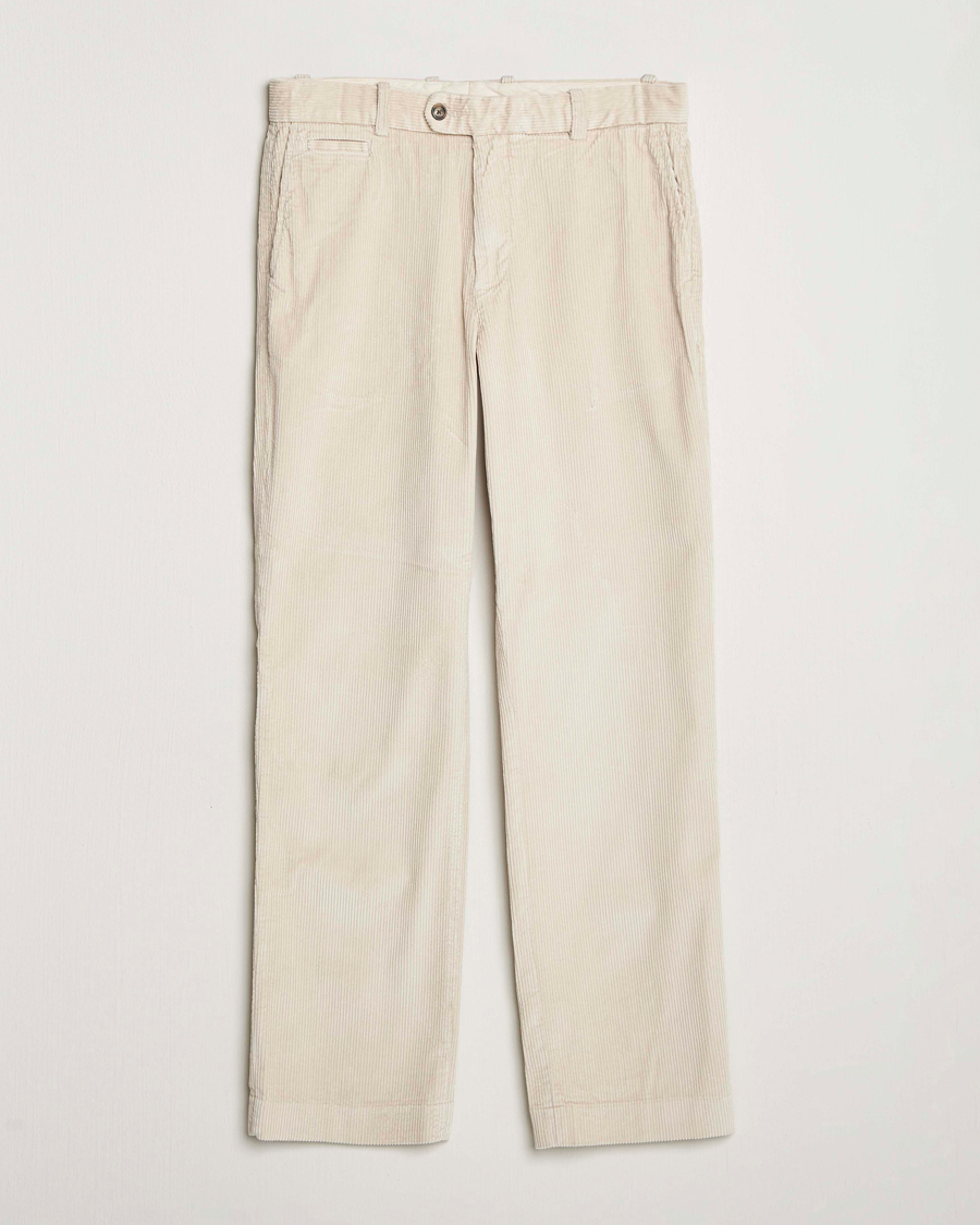 Hombres | Pantalones | GANT | Straight Fit Corduroy Trousers Putty