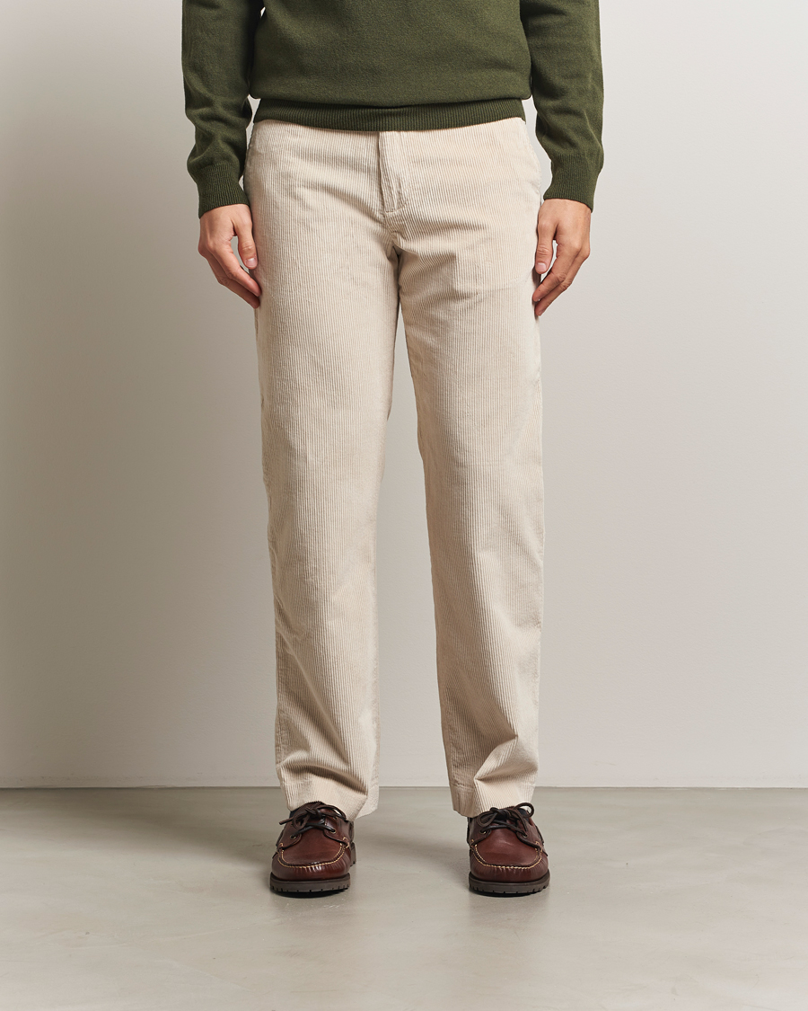 Hombres | Pantalones | Gant | Straight Fit Corduroy Trousers Putty