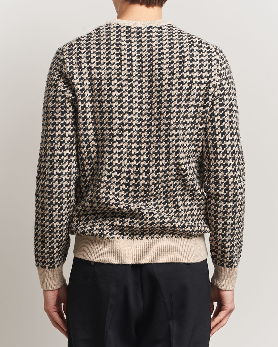 Hombres | Jerséis y prendas de punto | GANT | Two Tone Textured Knitted Crew Neck Charcoal