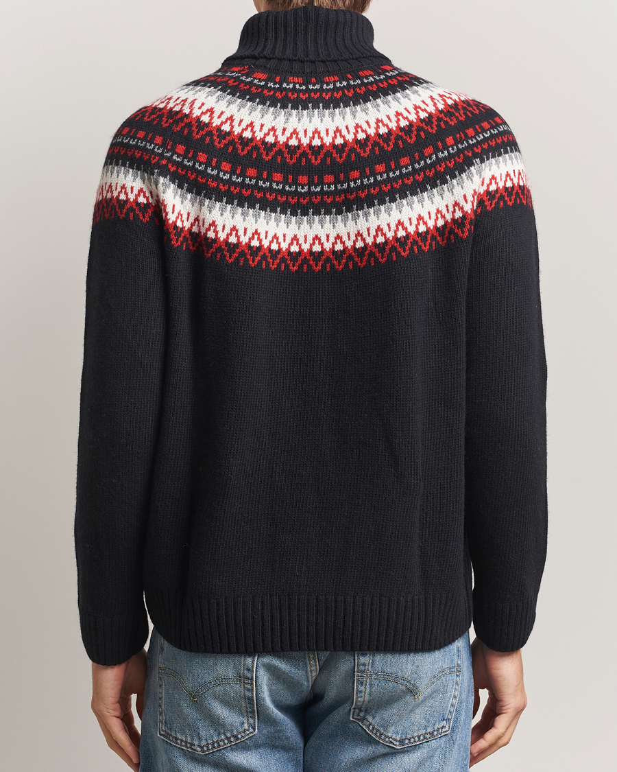 Hombres | Jerséis y prendas de punto | GANT | Fairisle Knitted Turtleneck Black