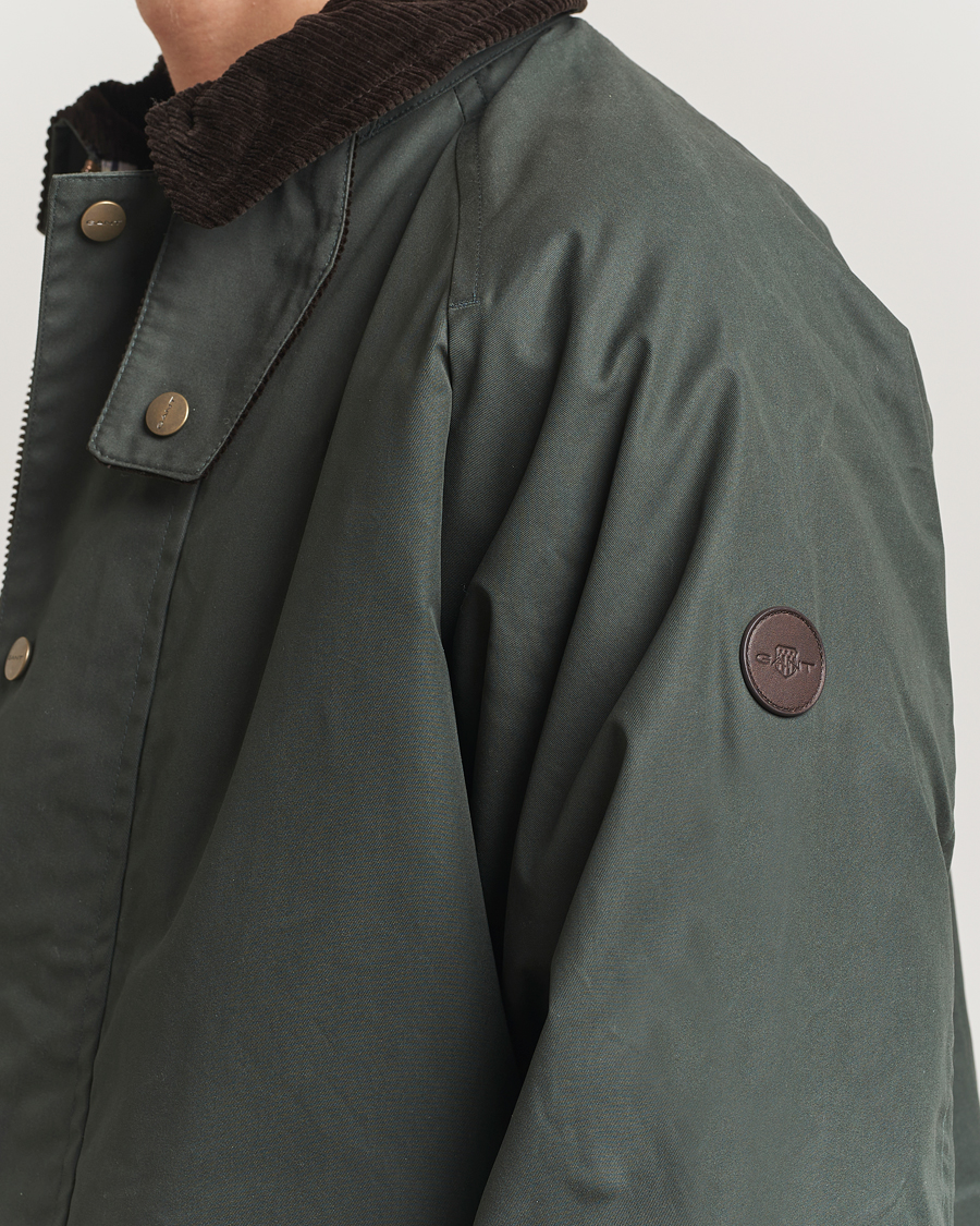 Hombres | Abrigos y chaquetas | GANT | Waxed Barn Jacket Woody Green