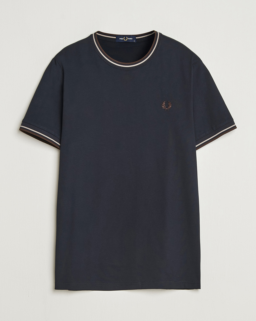 Hombres | Camisetas | Fred Perry | Twin Tipped T-Shirt Navy