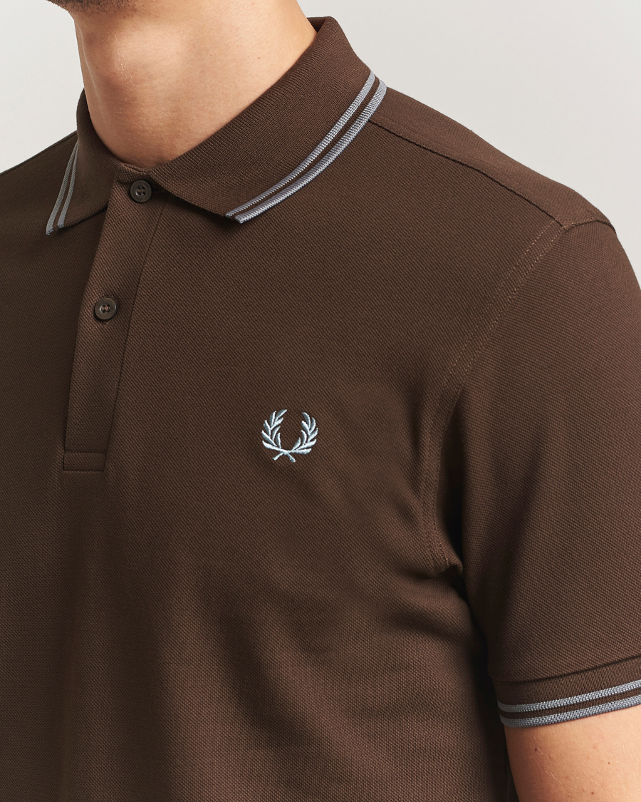 Hombres | Polos | Fred Perry | Twin Tipped Shirt Burnt Tobacco