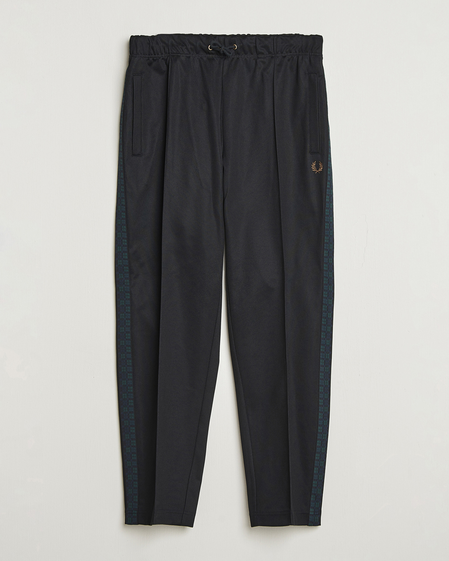 Hombres | Pantalones | Fred Perry | Blackwatch Tartan Taped Track Pants Black