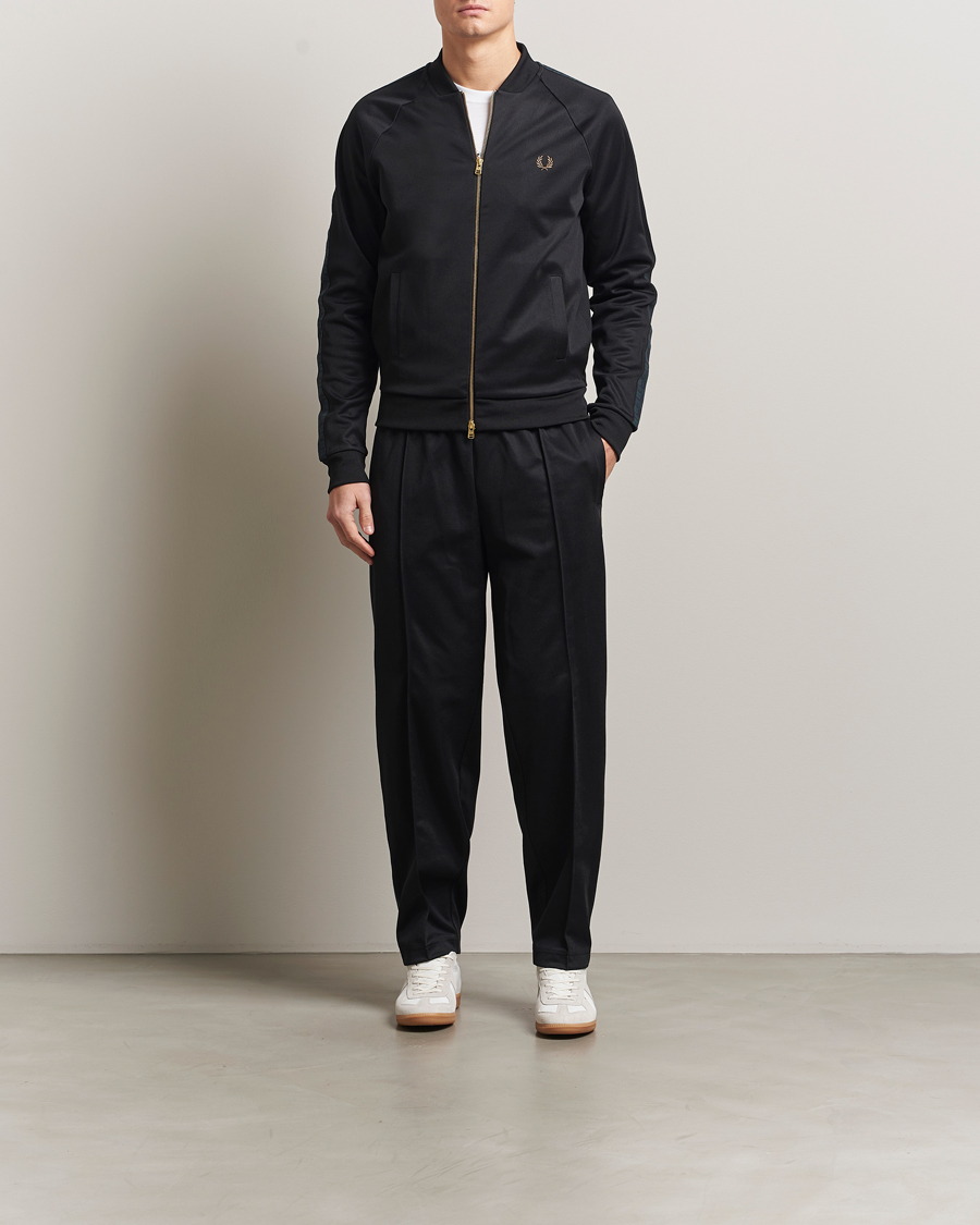 Hombres | Pantalones | Fred Perry | Blackwatch Tartan Taped Track Pants Black