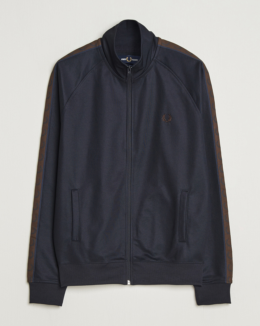 Hombres | Jerséis y prendas de punto | Fred Perry | Taped Track Jacket Navy