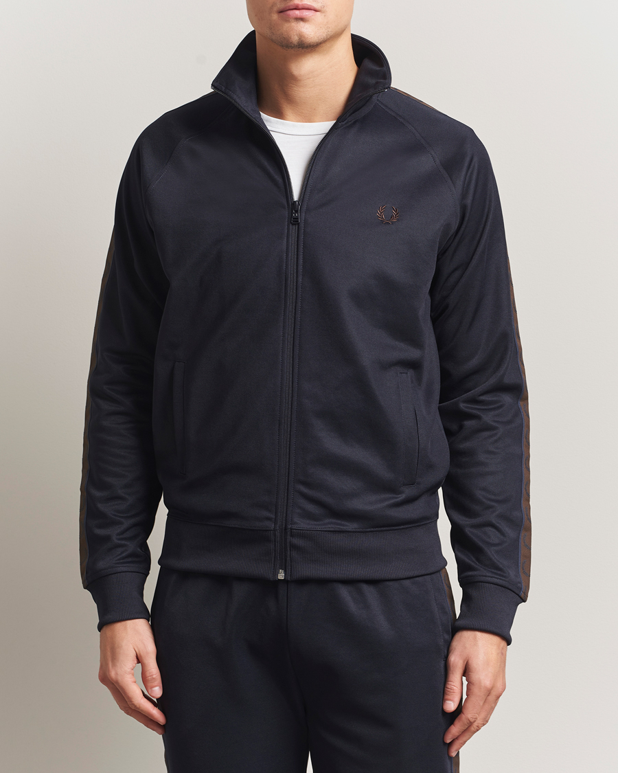 Hombres | Jerséis y prendas de punto | Fred Perry | Taped Track Jacket Navy