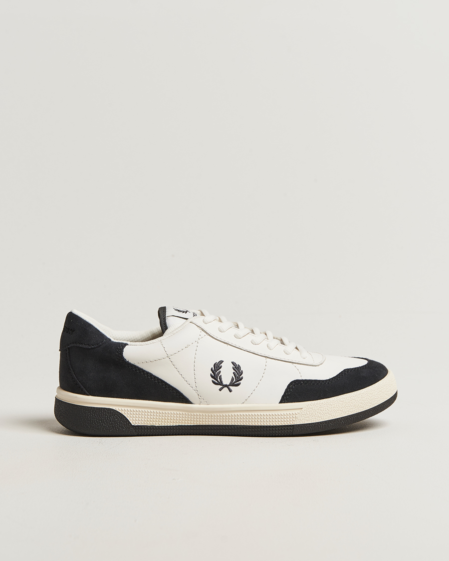 Hombres | Zapatillas | Fred Perry | B11 Leather/Suede Sneaker Snow White/Navy
