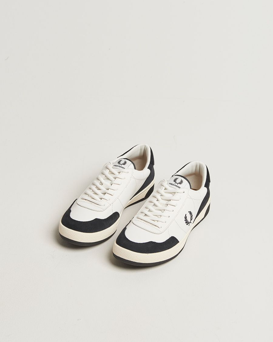 Hombres | Zapatillas | Fred Perry | B11 Leather/Suede Sneaker Snow White/Navy